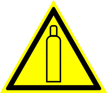 W19 газовый баллон (пленка, сторона 200 мм) - Знаки безопасности - Предупреждающие знаки - vektorb.ru